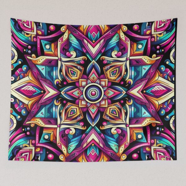 Item preview, Vibrant Mandala – Geometric Symmetry Emblem Design designed and sold by Dogandesighn.