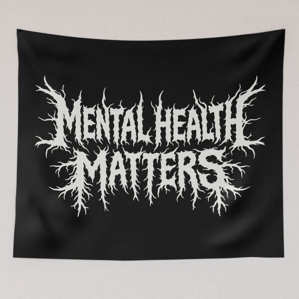 Item preview, Mental Health Matters Black Metal Style Logo designed and sold by Eh Plus Designs.