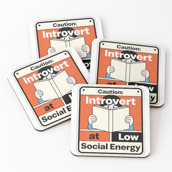 Item preview, Caution Introvert at Low Social Energy Warning Sign designed and sold by LowBattery Social Club.