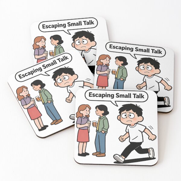 Item preview, Escaping Small Talk Funny Introvert Escape designed and sold by LowBattery Social Club.
