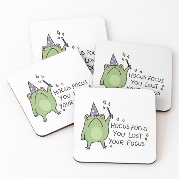 Item preview, Funny Wizard Frog Hocus Pocus You Lost Your Focus Sticker Illustration designed and sold by ahabboud.