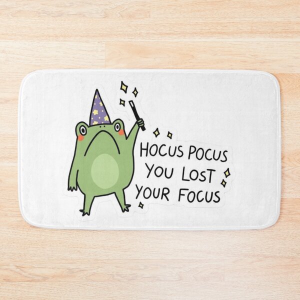 Item preview, Funny Wizard Frog Hocus Pocus You Lost Your Focus Sticker Illustration designed and sold by ahabboud.