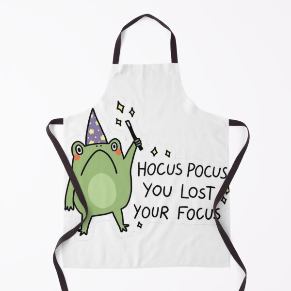 Item preview, Funny Wizard Frog Hocus Pocus You Lost Your Focus Sticker Illustration designed and sold by ahabboud.