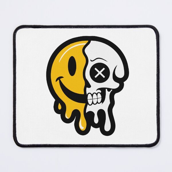 Item preview, Melting Half Smiley Half Skull Face – Bold Urban Style designed and sold by UNICREART.