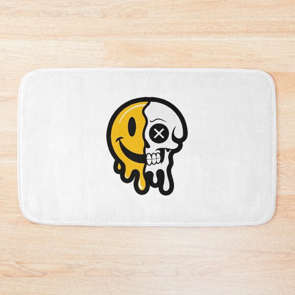 Item preview, Melting Half Smiley Half Skull Face – Bold Urban Style designed and sold by UNICREART.