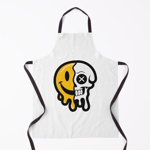 Item preview, Melting Half Smiley Half Skull Face – Bold Urban Style designed and sold by UNICREART.