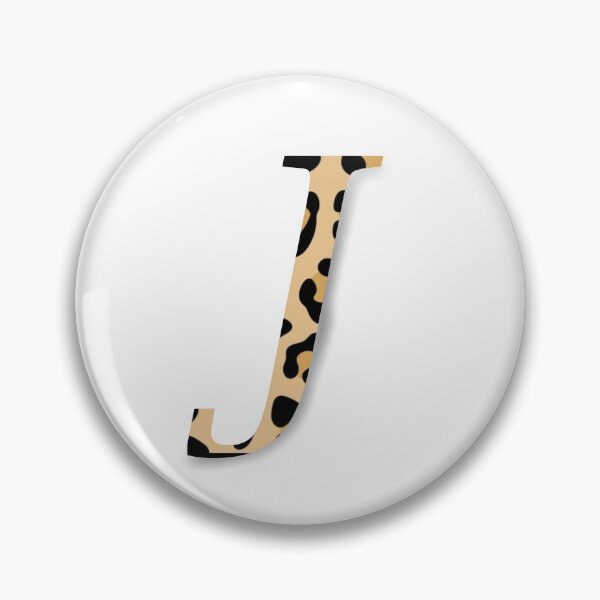 Item preview, Letter J with Leopard Pattern designed and sold by LilasStyle.