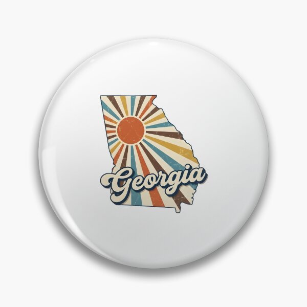 Item preview, Georgia Retro Sunset State Silhouette – Vintage Distressed Design designed and sold by Paper Drip.