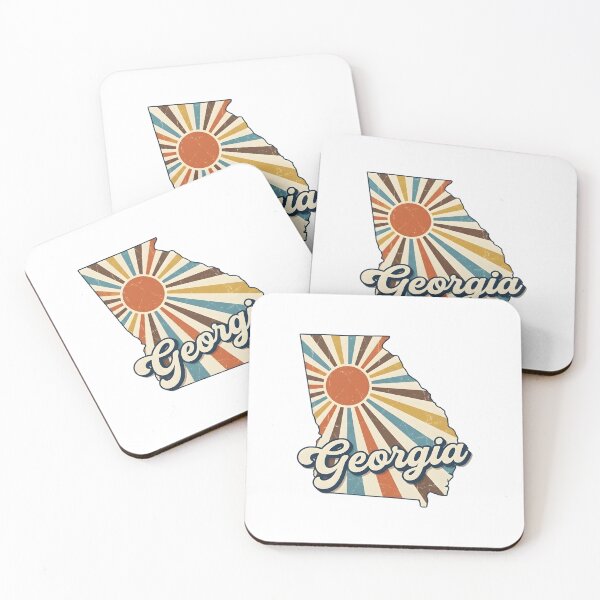 Item preview, Georgia Retro Sunset State Silhouette – Vintage Distressed Design designed and sold by Paper Drip.