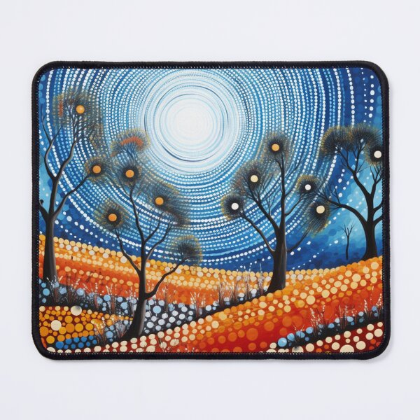 Item preview, Aboriginal Inspired Dot Art - With Night Trees designed and sold by GrinGalore.