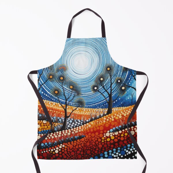 Item preview, Aboriginal Inspired Dot Art - With Night Trees designed and sold by GrinGalore.