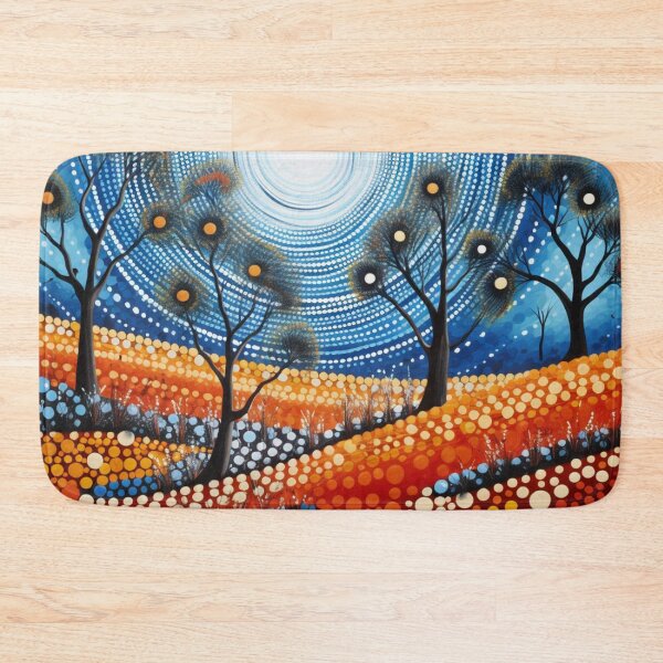Item preview, Aboriginal Inspired Dot Art - With Night Trees designed and sold by GrinGalore.