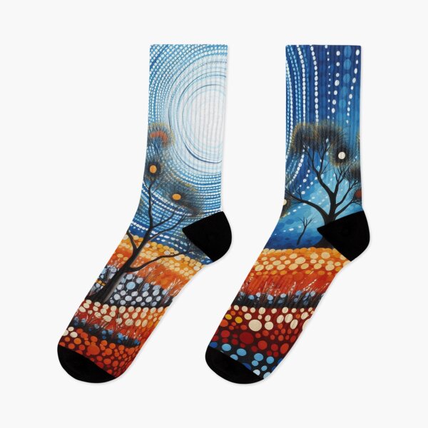 Item preview, Aboriginal Inspired Dot Art - With Night Trees designed and sold by GrinGalore.
