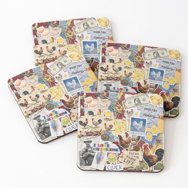 Item preview, Chicken Lovers Collage Scrapbook Chaos designed and sold by GlueGunEnergy.