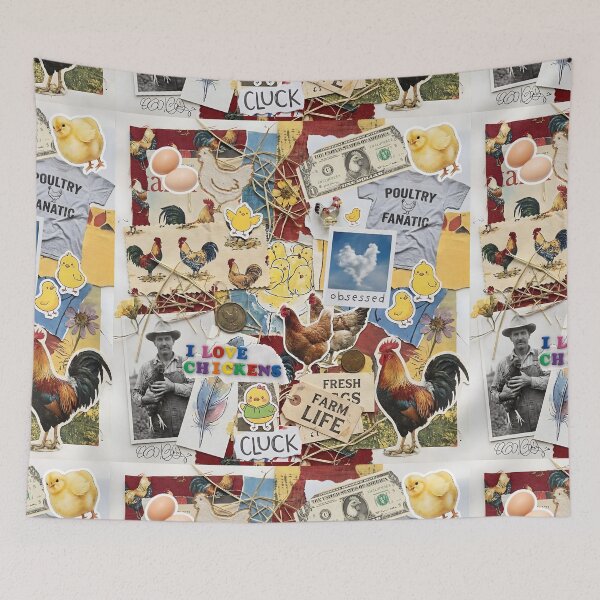 Item preview, Chicken Lovers Collage Scrapbook Chaos designed and sold by GlueGunEnergy.