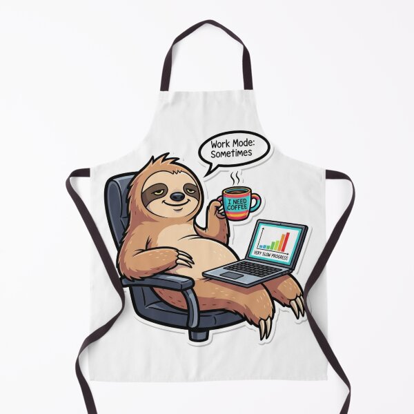 Item preview, Funny Sloth Work Mode Sometimes Office Humor Design designed and sold by RahulArtForge.