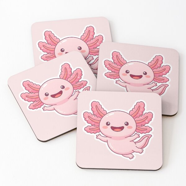 Item preview, Happy Axolotl - Cute Kawaii Pastel Sticker Design designed and sold by WowDezign.