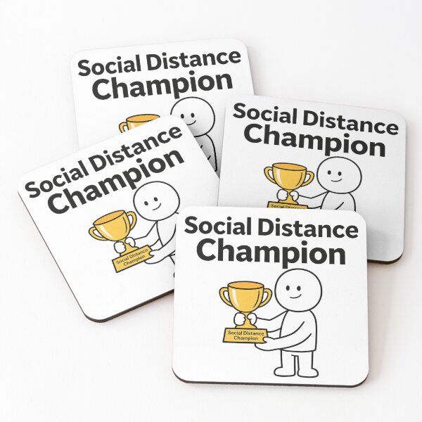 Item preview, Social Distance Champion Introvert Gold Trophy designed and sold by LowBattery Social Club.