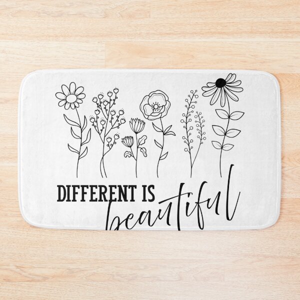 Item preview, Different Is Beautiful – Diversity Floral Line Art black designed and sold by A-Szczesniak.