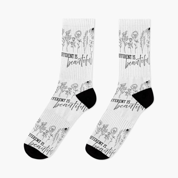Item preview, Different Is Beautiful – Diversity Floral Line Art black designed and sold by A-Szczesniak.