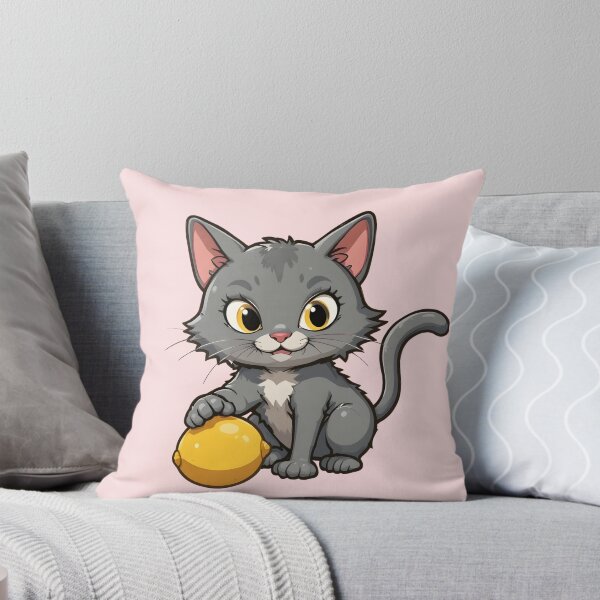 Item preview, Cat Playing with Lemon - Playful Cavetown Design designed and sold by WowDezign.