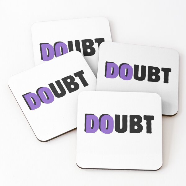 Item preview, Do Doubt – Motivational Typography with Purple Accent black designed and sold by A-Szczesniak.