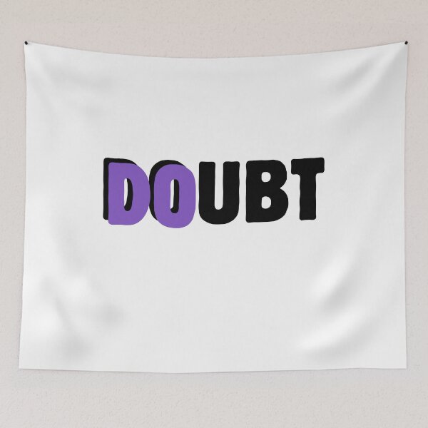 Item preview, Do Doubt – Motivational Typography with Purple Accent black designed and sold by A-Szczesniak.