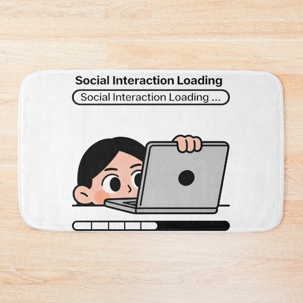 Item preview, Social Interaction Loading Introvert Progress Bar designed and sold by LowBattery Social Club.