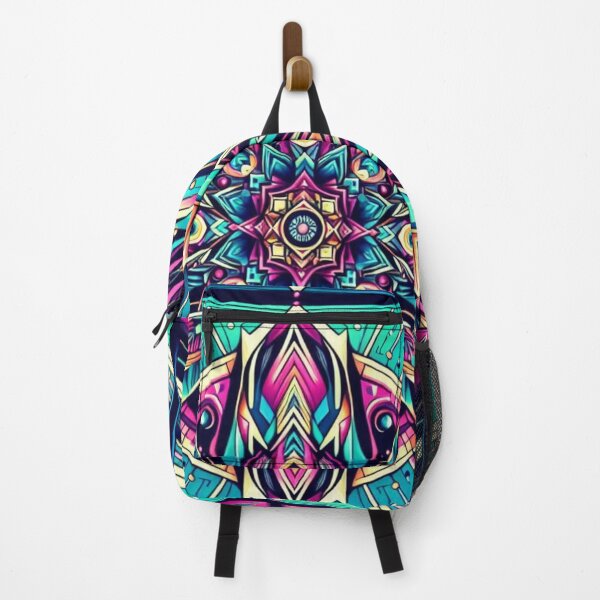 Item preview, Neon Mandala – Geometric Psychedelic Emblem Design designed and sold by Dogandesighn.