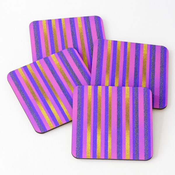 Item preview, Violet Pink Gold Stripe Pattern designed and sold by bubblegoth.