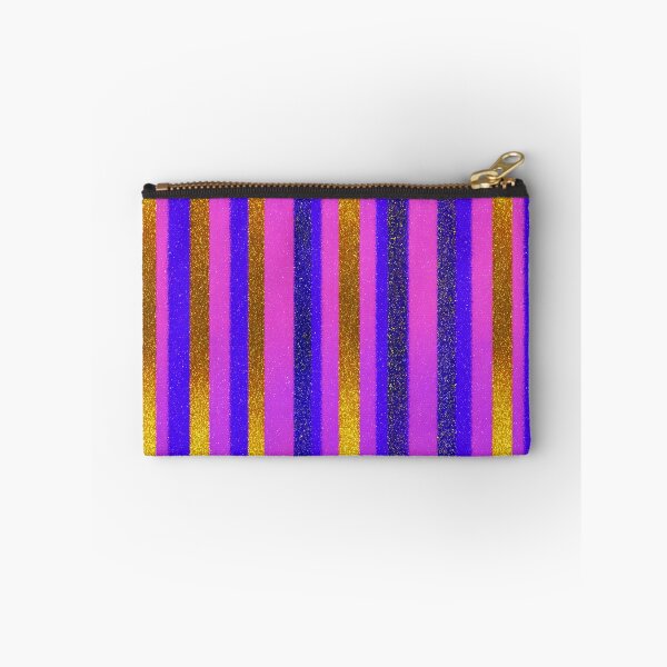 Aperçu de l'œuvre Motif à rayures violettes, roses et dorées créée et vendue par bubblegoth.