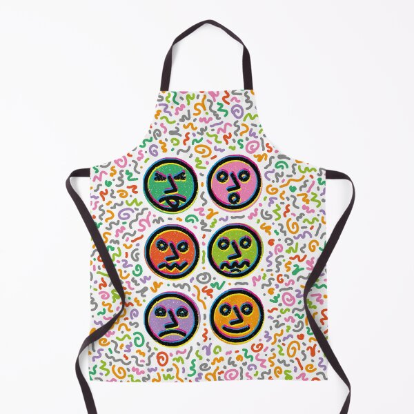 Item preview, Mixed Emotions – Bold Retro Emoji Faces Collection Art Print designed and sold by Fabulosa Designs.