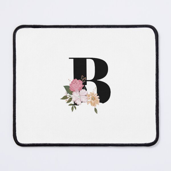 Item preview, Floral Letter B Monogram - Pink Rose and Botanical Art Sticker designed and sold by PixelVibe Art.