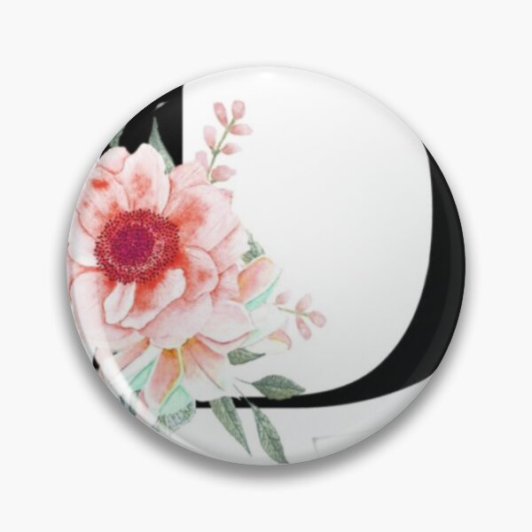 Item preview, Elegant Floral Letter D Monogram – Aesthetic Pink Flower Alphabet Design designed and sold by PixelVibe Art.