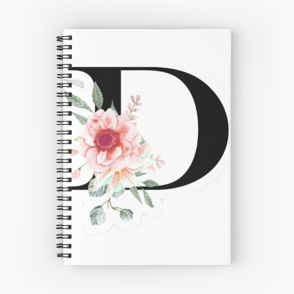 Item preview, Elegant Floral Letter D Monogram – Aesthetic Pink Flower Alphabet Design designed and sold by PixelVibe Art.