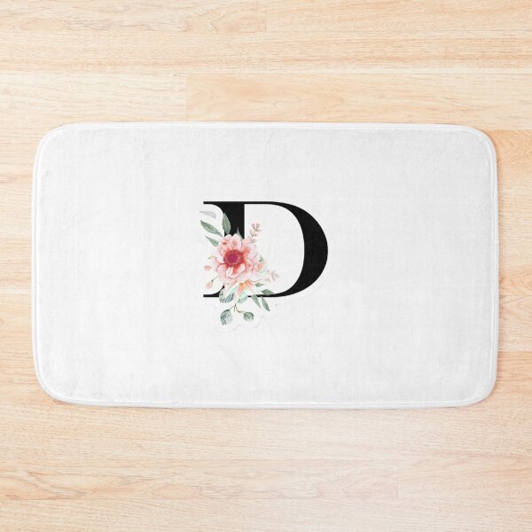 Item preview, Elegant Floral Letter D Monogram – Aesthetic Pink Flower Alphabet Design designed and sold by PixelVibe Art.