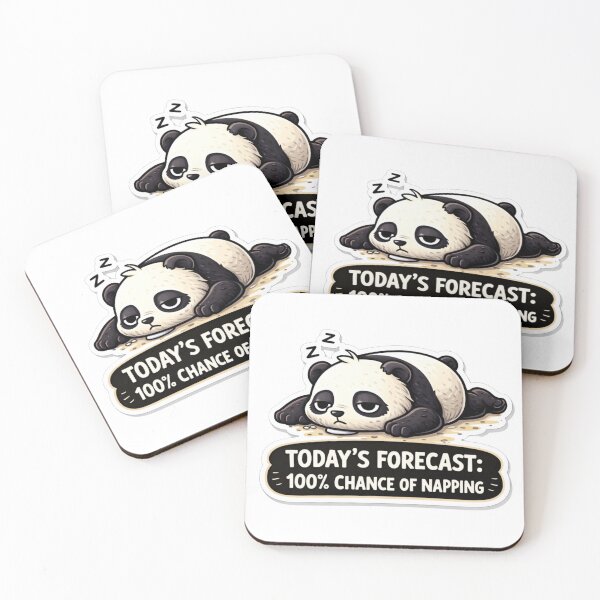 Item preview, Lazy Panda Napping Forecast Funny Sticker designed and sold by MarchyStudio.