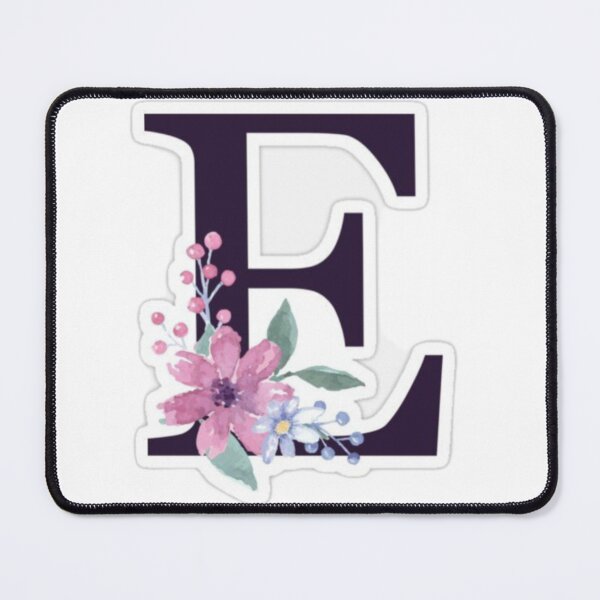 Item preview, Elegant Floral Letter E Monogram – Aesthetic Pink Flower Alphabet Initial Design designed and sold by PixelVibe Art.