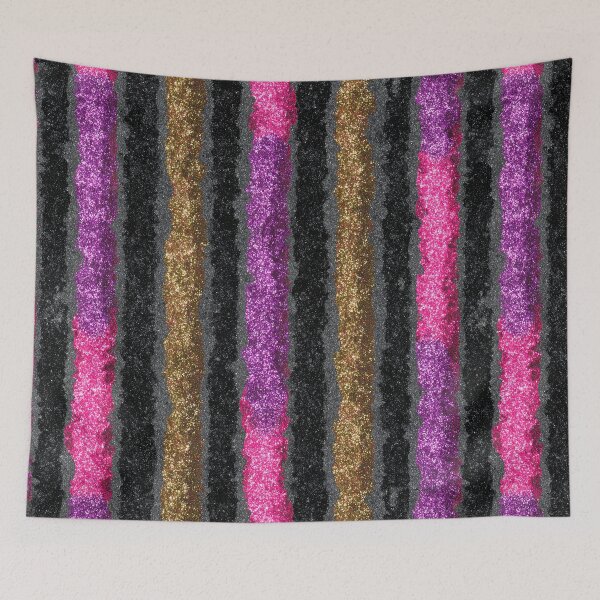 Item preview, Pink Purple Gold Glitter Stripes designed and sold by bubblegoth.