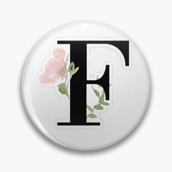 Item preview, Elegant Floral Letter F Monogram – Aesthetic Watercolor Flower Alphabet Initial Design designed and sold by PixelVibe Art.