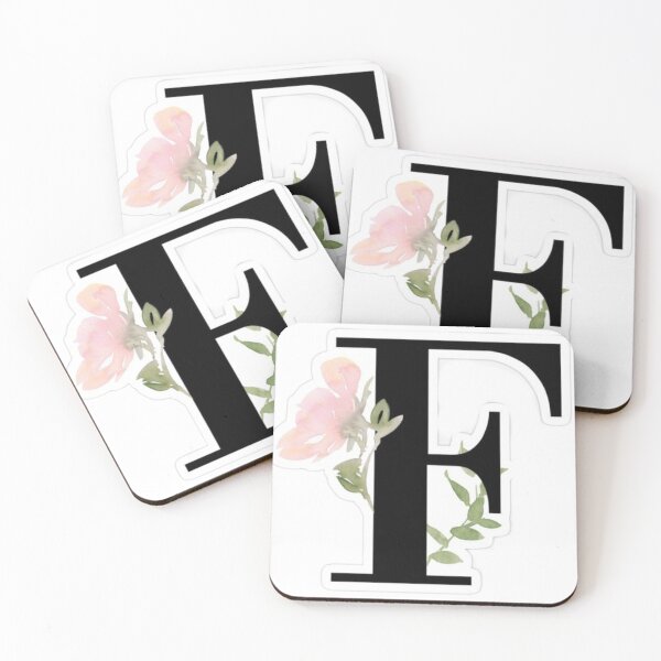 Item preview, Elegant Floral Letter F Monogram – Aesthetic Watercolor Flower Alphabet Initial Design designed and sold by PixelVibe Art.