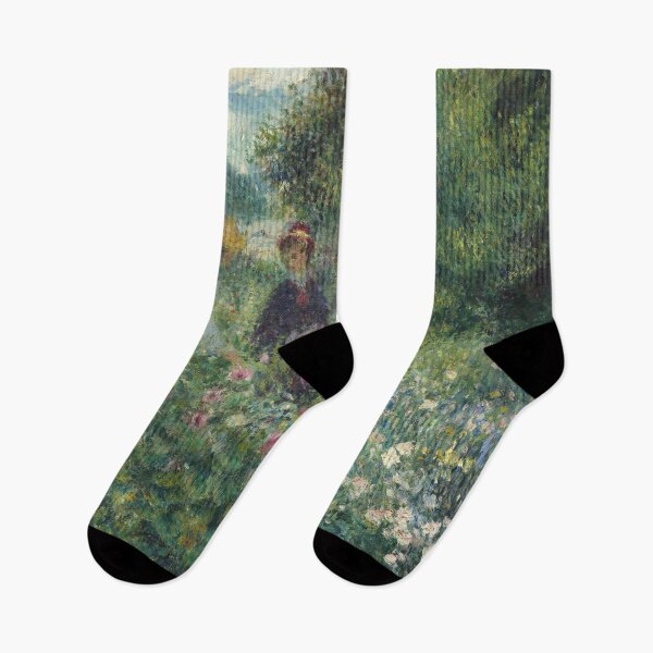 Item preview, Picking Flowers by Pierre-Auguste Renoir: French Impressionist Garden Poster designed and sold by artofuniverse.