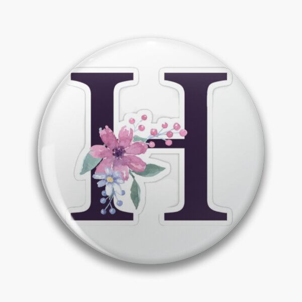 Item preview, Elegant Floral Letter H Monogram – Aesthetic Watercolor Flower Alphabet Initial Design designed and sold by PixelVibe Art.