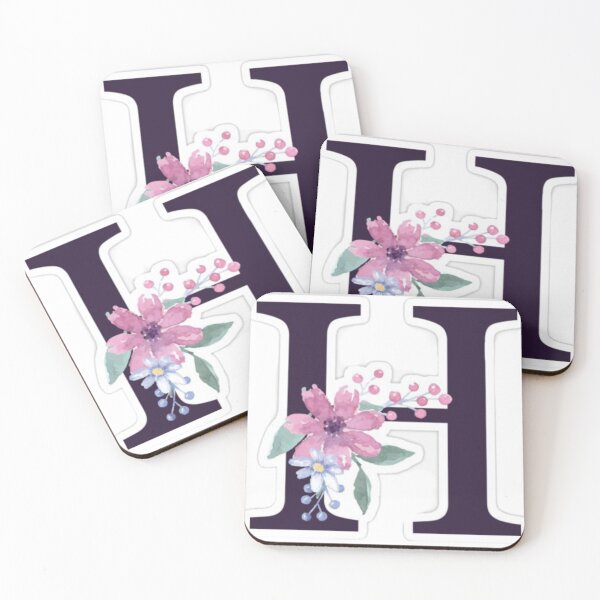 Item preview, Elegant Floral Letter H Monogram – Aesthetic Watercolor Flower Alphabet Initial Design designed and sold by PixelVibe Art.