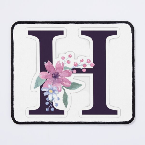 Item preview, Elegant Floral Letter H Monogram – Aesthetic Watercolor Flower Alphabet Initial Design designed and sold by PixelVibe Art.