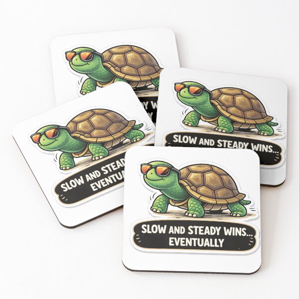 Item preview, Cool Turtle Slow And Steady Wins Funny Sticker designed and sold by MarchyStudio.