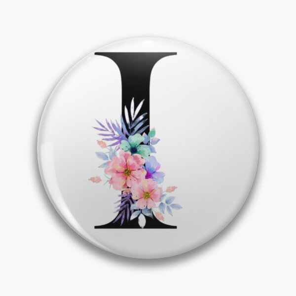 Item preview, Elegant Floral Letter I Monogram – Aesthetic Botanical Flower Alphabet Initial Design designed and sold by PixelVibe Art.