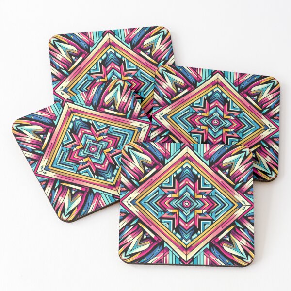 Item preview, Geometric Neon Pattern – Kaleidoscopic Symmetry Design designed and sold by Dogandesighn.
