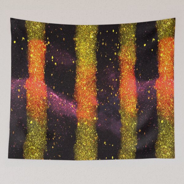 Item preview, Black Gold Orange Glitter Stripes designed and sold by bubblegoth.