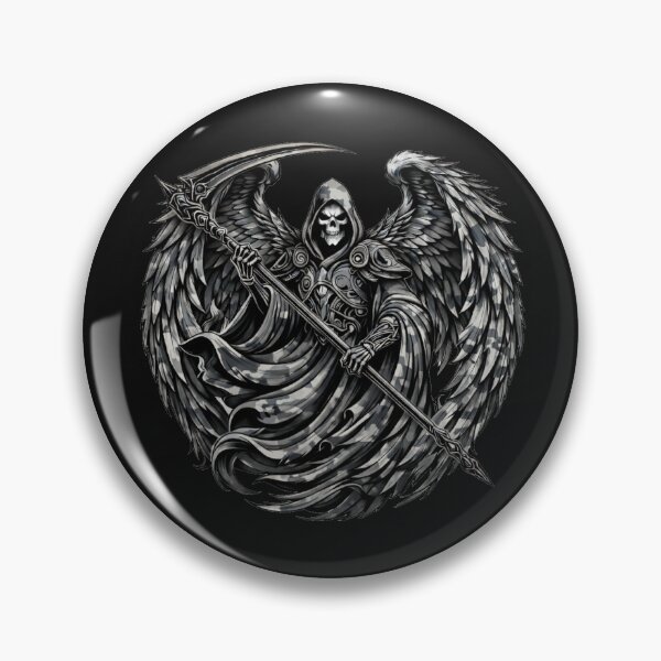 Artikelvorschau, Grim Reaper Urban Tactical Sticker – Grey Camo Skull Reaper Dark Fantasy Art entworfen und verkauft von MaulCabral Designs.